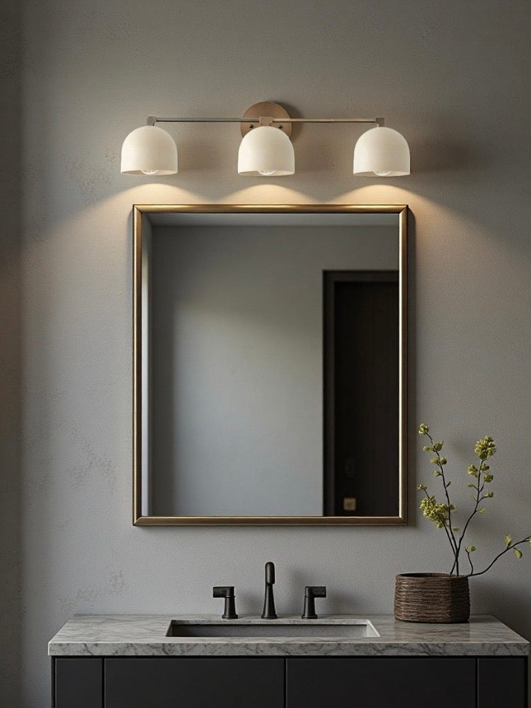 Mid Century Wandleuchte – Messing Badspiegel Lampe im Retro-Stil