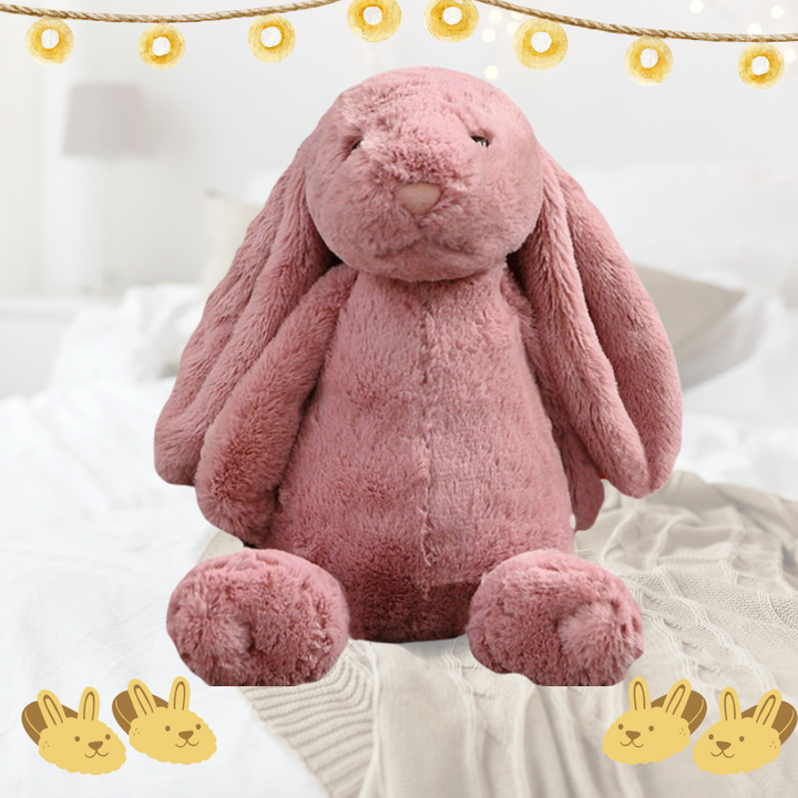 Plüschhase mit langen Ohren – Kuscheltier für Kinder und Erwachsene