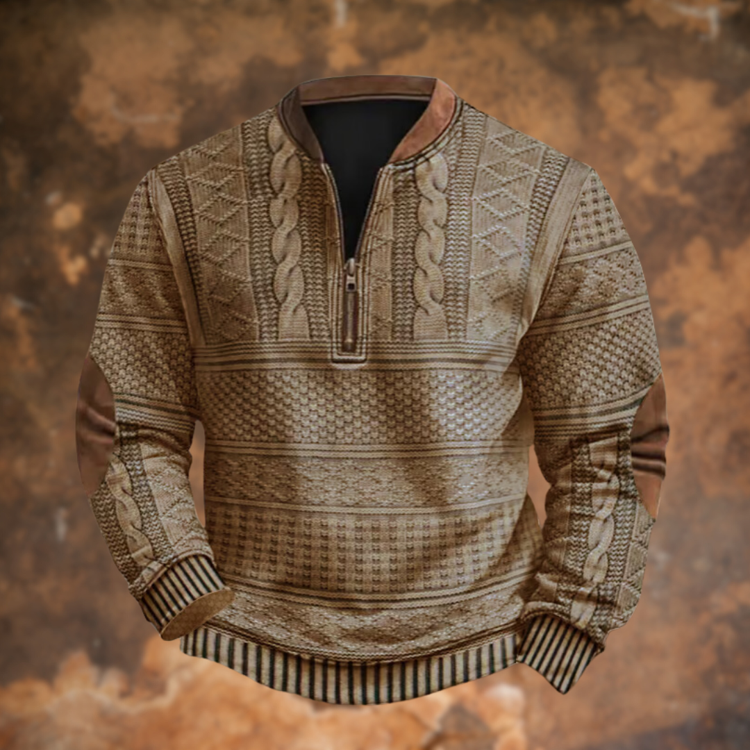 Herren Pullover Mit Reißverschluss Und Klassischem Schnitt