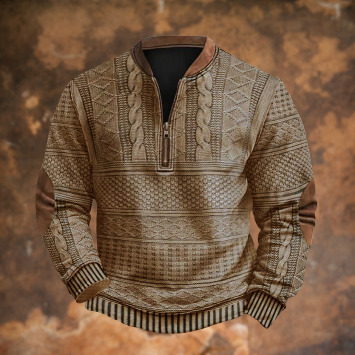 Herren Pullover Mit Reißverschluss Und Klassischem Schnitt