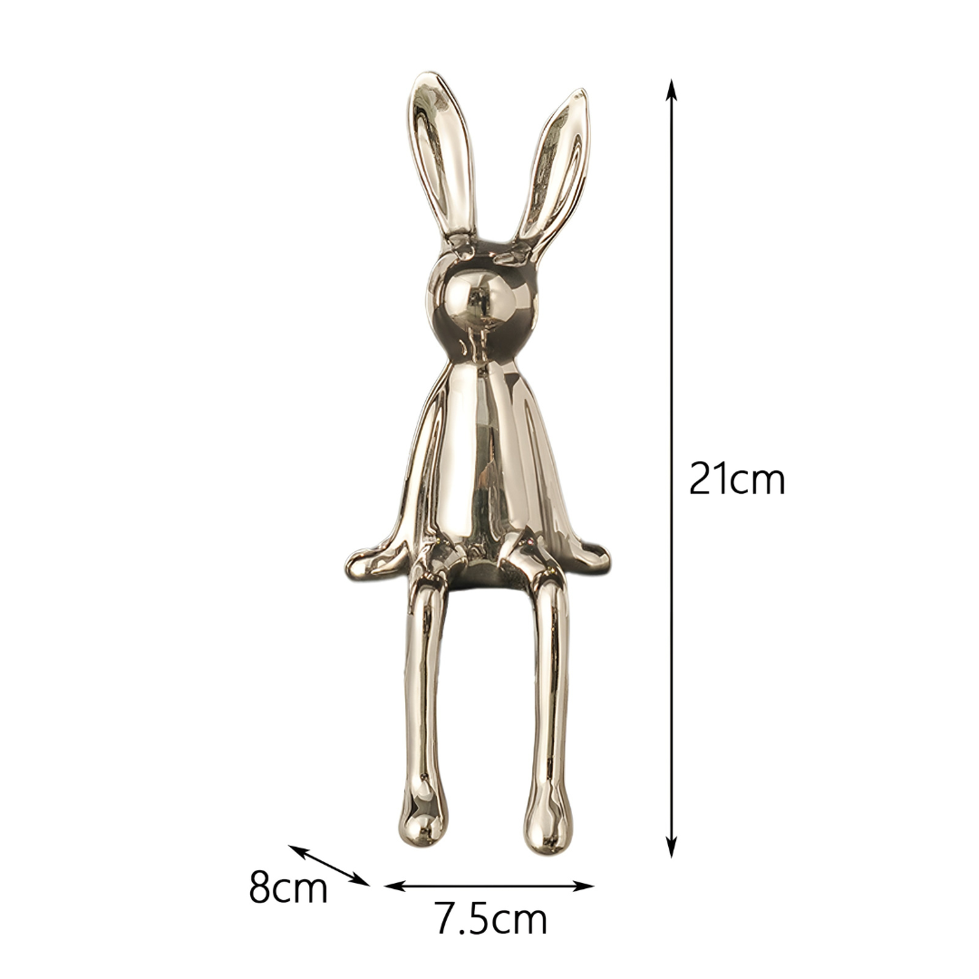 Dekorativer Deko Hase aus Keramik als Geschenkidee für Wohnliebhaber
