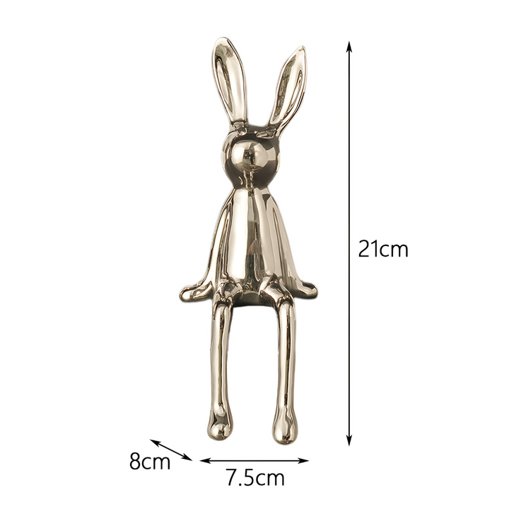 Dekorativer Deko Hase aus Keramik als Geschenkidee für Wohnliebhaber