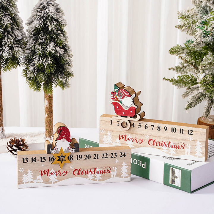 Weihnachtsdeko aus Holz mit Weihnachtsmann-Motiv zum Aufhängen