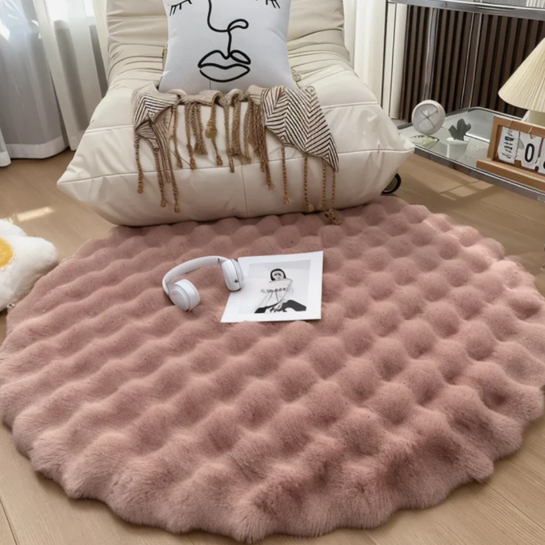 Runder Teppich Aus Fleece Rutschhemmend