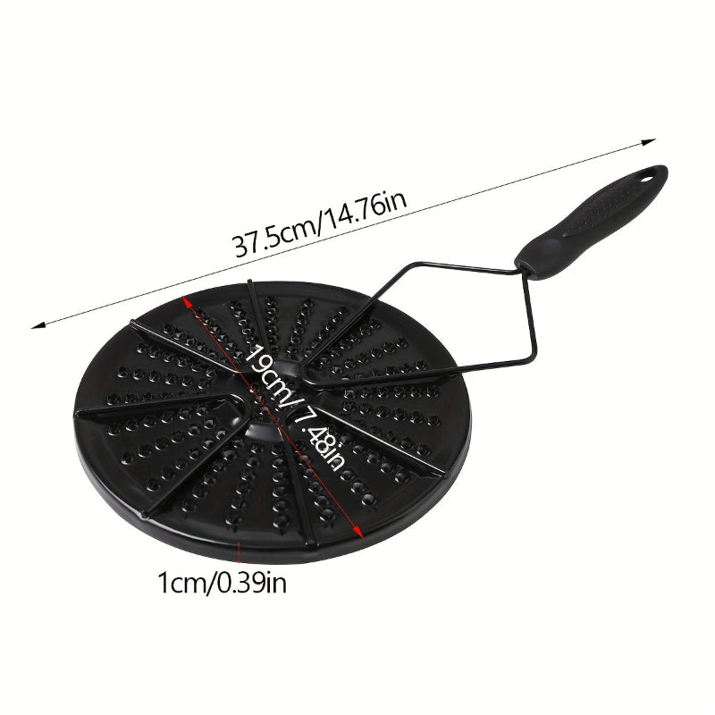 Schwarzes Gusseisen Wärmeverteilerpad für gleichmäßiges Kochen auf Gasherd