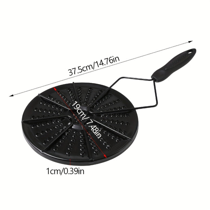 Schwarzes Gusseisen Wärmeverteilerpad für gleichmäßiges Kochen auf Gasherd