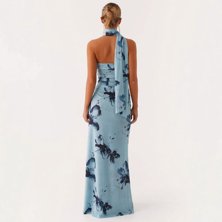 Women's Floral Maxi Dress Summer Sleeveless Elegant