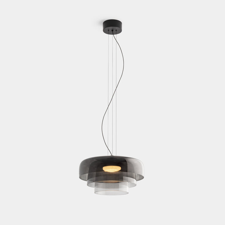 Moderne Pendelleuchte aus Glas & Metall – LED Hängeleuchte mit Warmlicht für Küche & Esszimmer