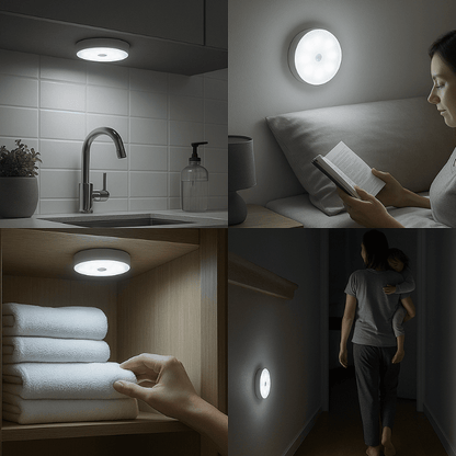LED Nachtlicht mit Bewegungsmelder – Wiederaufladbar, Energieeffizient, Kabellos