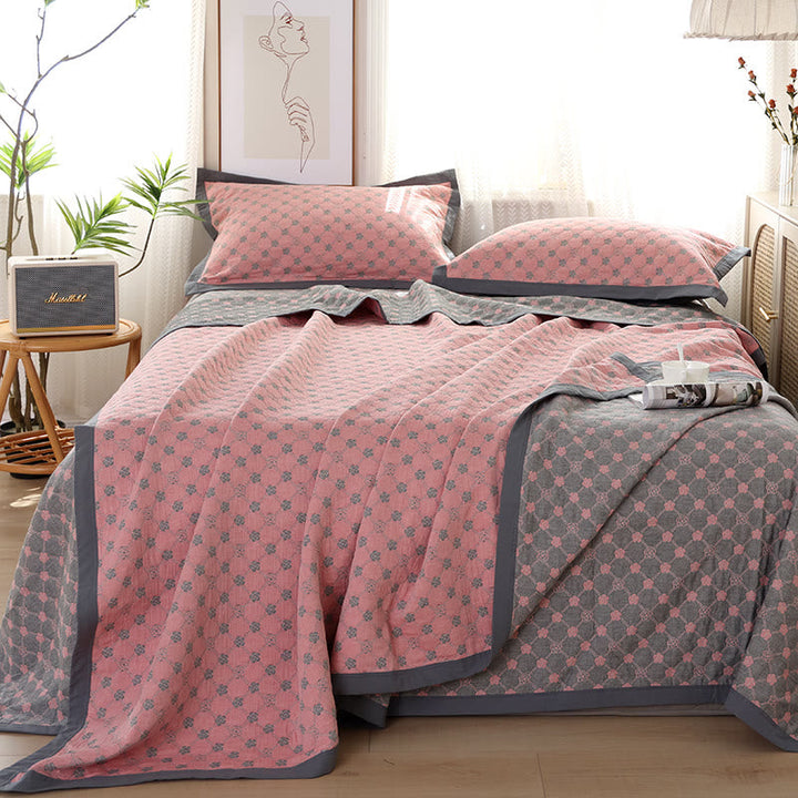 Steppbaumwolle Mull Floral beidseitig