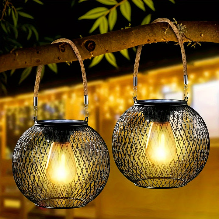 Solarlaterne außen hängelampe metall für garten und terrasse
