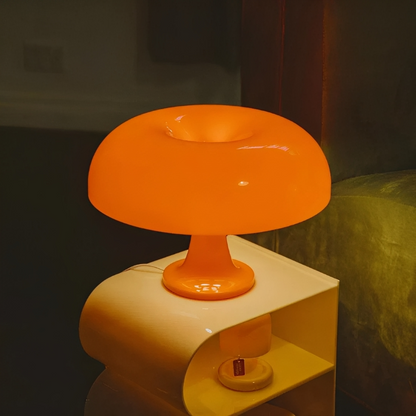 Pilz Tischlampe – Retro LED Lampe dimmbar mit USB & drei Farbmodi