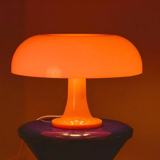 Pilz Tischlampe – Retro LED Lampe dimmbar mit USB & drei Farbmodi
