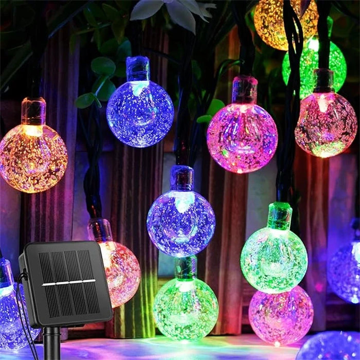 Dekorative LED-Solar-Lichterkette für winterliche Weihnachtsatmosphäre