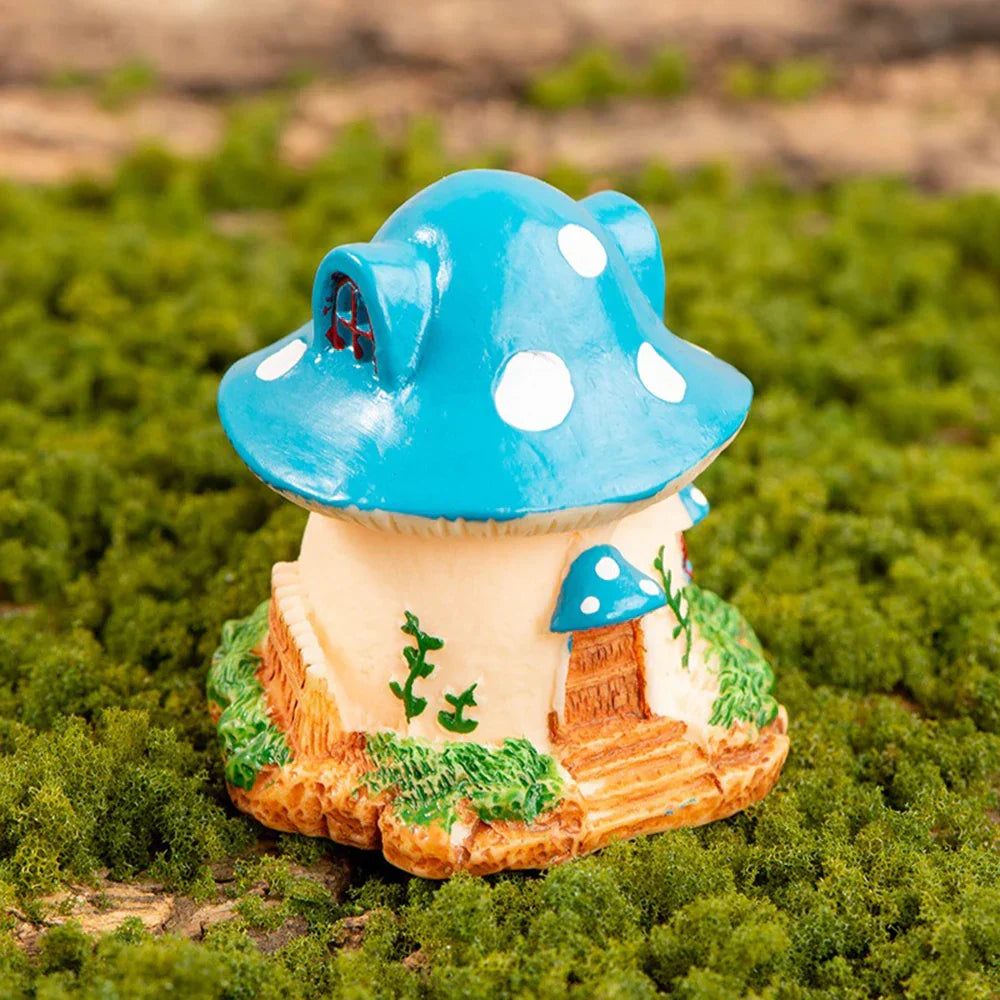 Mini-Gartenornamente aus Kunstharz im Pilzdesign in verschiedenen Farben