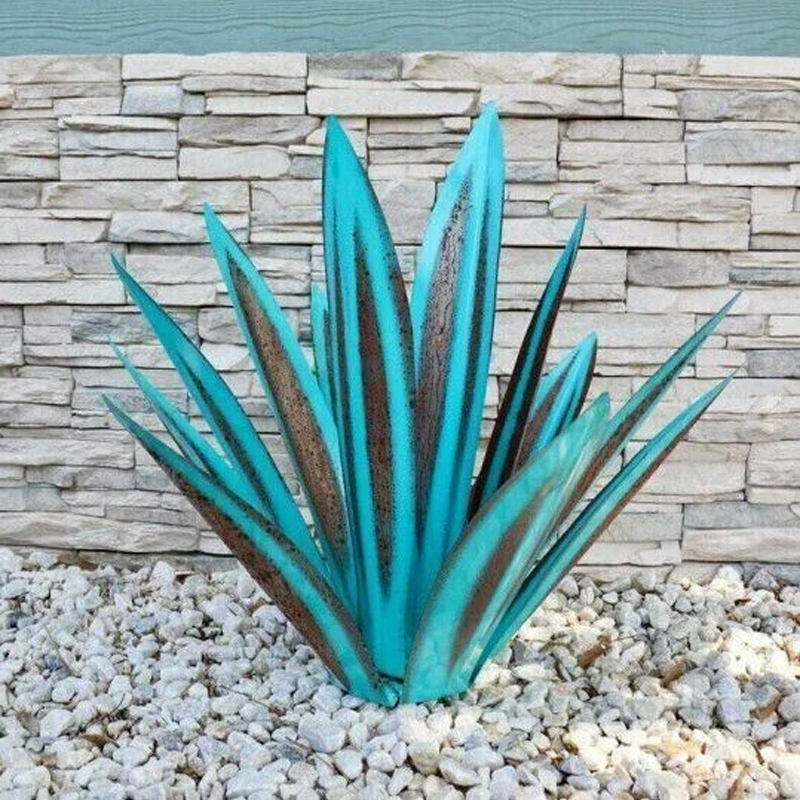 Künstliche Metall-Agavenpflanze Dekorativer Garten und Terrasse 27 bis 35 cm