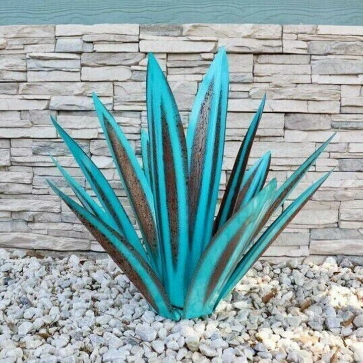 Künstliche Metall-Agavenpflanze Dekorativer Garten und Terrasse 27 bis 35 cm