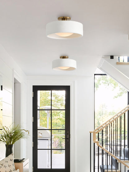 Porzellan Deckenleuchte – Moderne Flush Mount Lampe mit Metallbasis