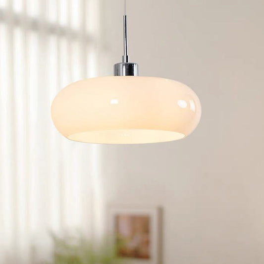 Moderne Pendelleuchte aus Glas in Brotfom Hailie