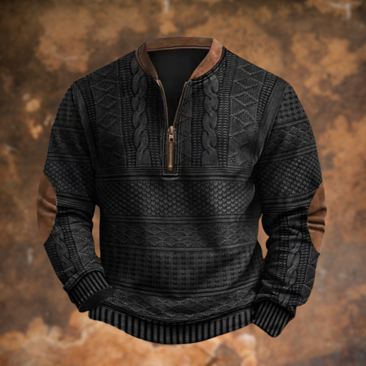 Herren Pullover Mit Reißverschluss Und Klassischem Schnitt