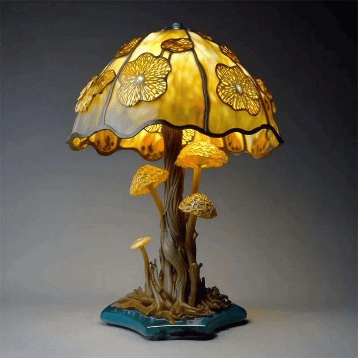 Buntglas Tischlampe - Dekoratives Gemütliches Leuchten