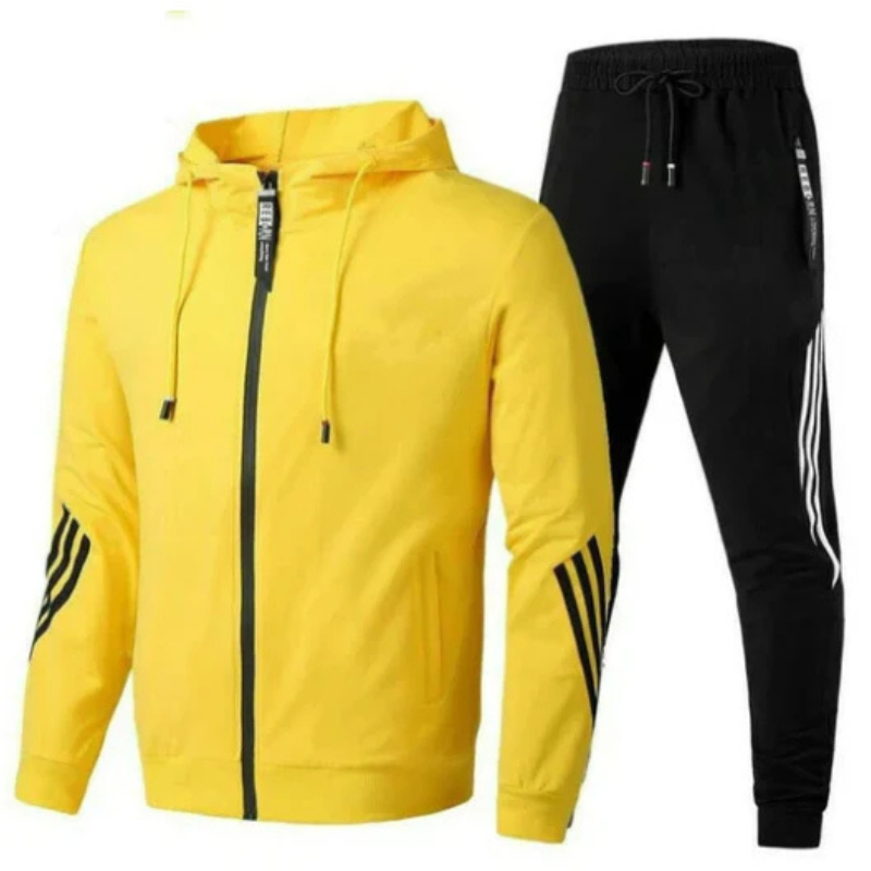 Herren Trainingsanzug Zweiteilig Mit Sportlichem Design