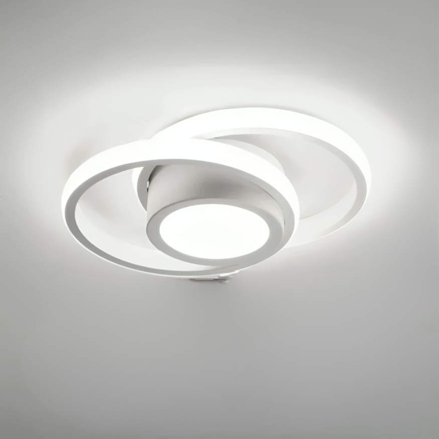 Moderne LED-Deckenleuchte mit kreativem 2-Ring-Design für Flur und Büro