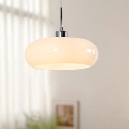 Moderne Pendelleuchte aus Glas in Brotform – Dimmbarer LED Kronleuchter für Esszimmer & Wohnzimmer