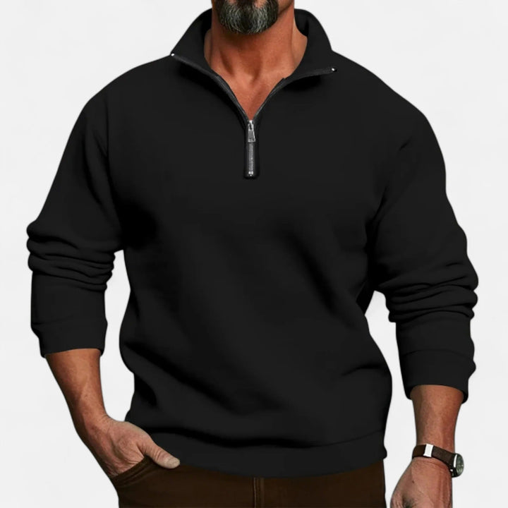 Herren Halbzip Pullover Mit Stehkragen