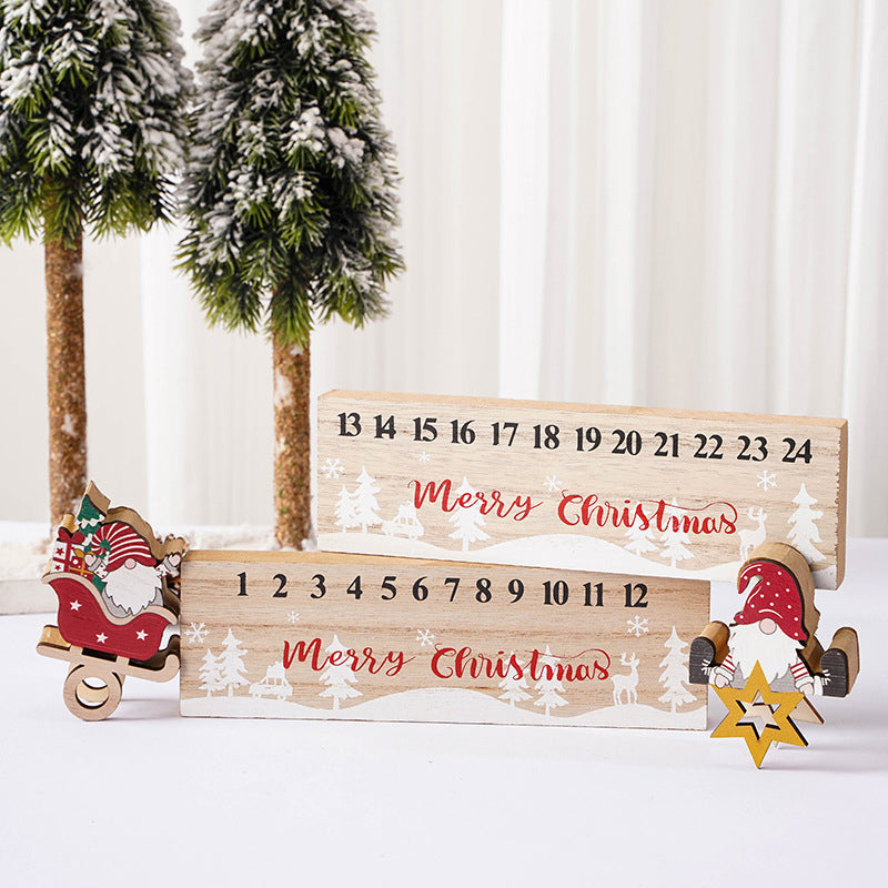 Holz-Mobile mit Weihnachtsmann als Advents- und Festtagsdekoration