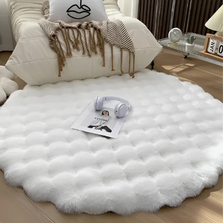 Runder Teppich Aus Fleece Rutschhemmend