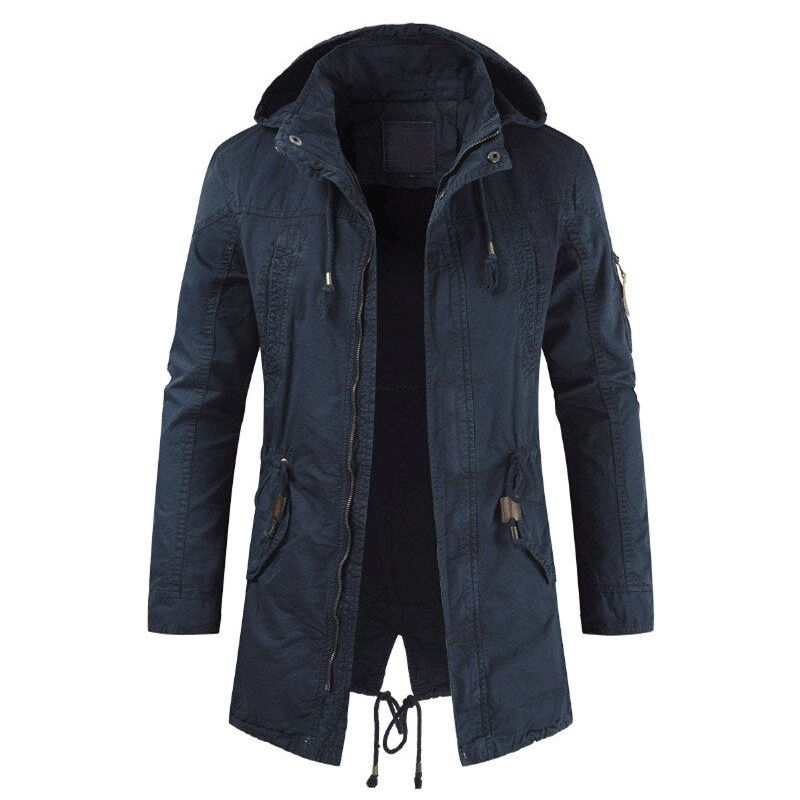 Herren Langjacke Im Feldstil Mit Kapuze
