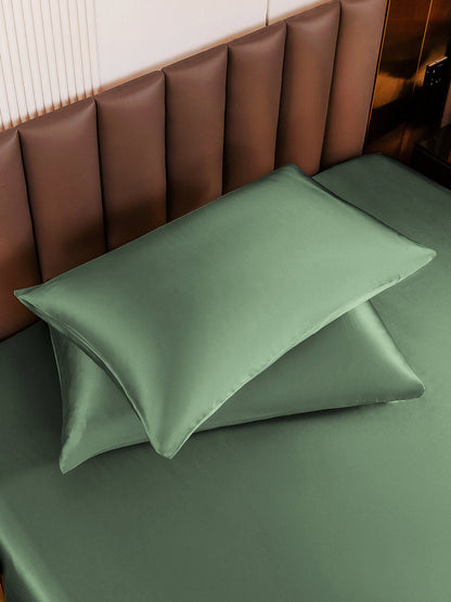 Zweiteiliges Kissenbezug-Set mit Reißverschluss – Glattes Kopfkissen-Set in Uni-Farben
