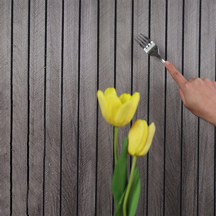 CleanWall Selbstklebende 3D PVC Wandpaneele in Holzoptik mit Struktur