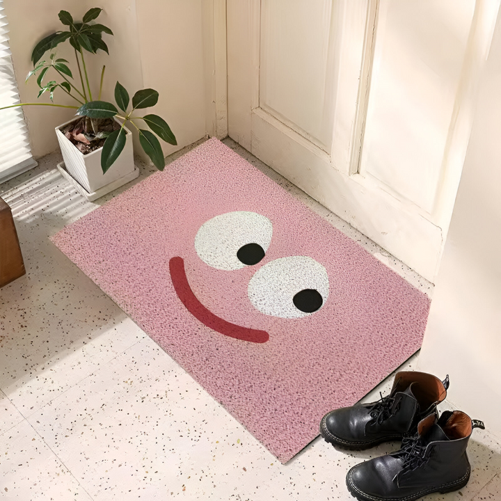 PVC-Rutschfester Fußmatte mit Smiley-Gesicht Bedruckter Eingangsbereich-Teppich