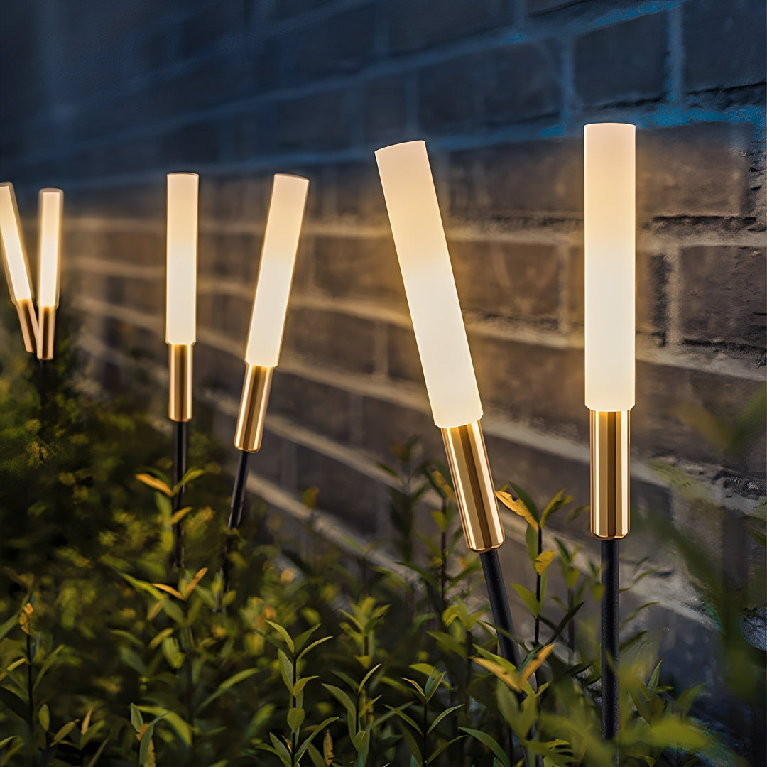 Solar Gartenleuchte Schilfrohr Optik LED