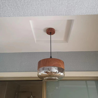 Hängeleuchte Holz Glas – Skandinavisches Design für Esszimmer und Wohnzimmer