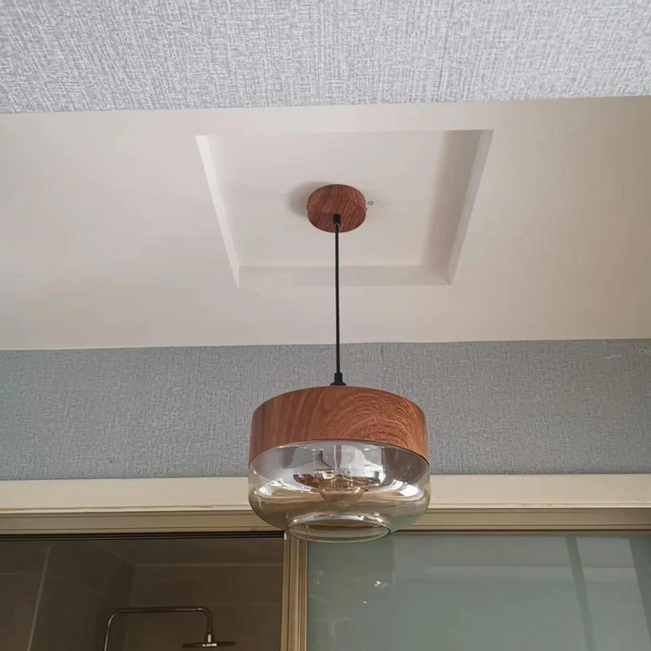 Hängeleuchte Holz Glas – Skandinavisches Design für Esszimmer und Wohnzimmer