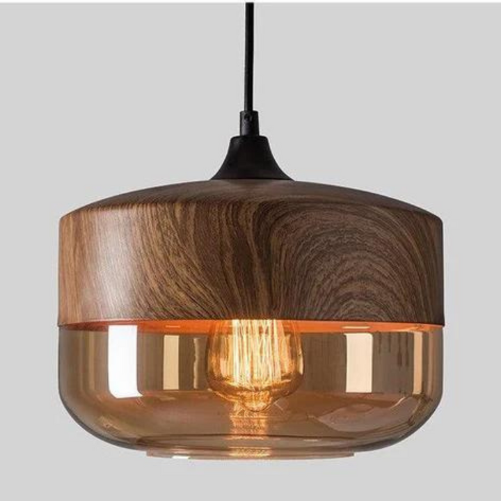 Hängeleuchte Holz Glas – Skandinavisches Design für Esszimmer und Wohnzimmer
