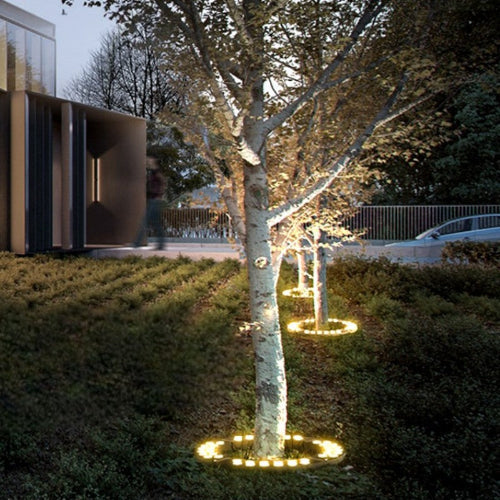 Elegante warmweiße LED-Gartenstrahler zur Beleuchtung von Bäumen und Landschaften