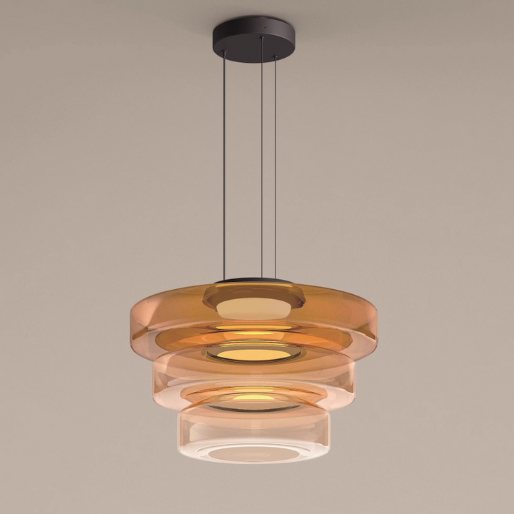 Glas-Pendelleuchte im Bauhaus-Stil – dimmbar, modern & farbig