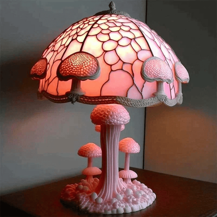 Buntglas Tischlampe - Dekoratives Gemütliches Leuchten