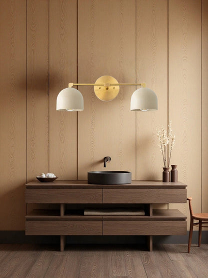 Mid Century Wandleuchte – Messing Badspiegel Lampe im Retro-Stil