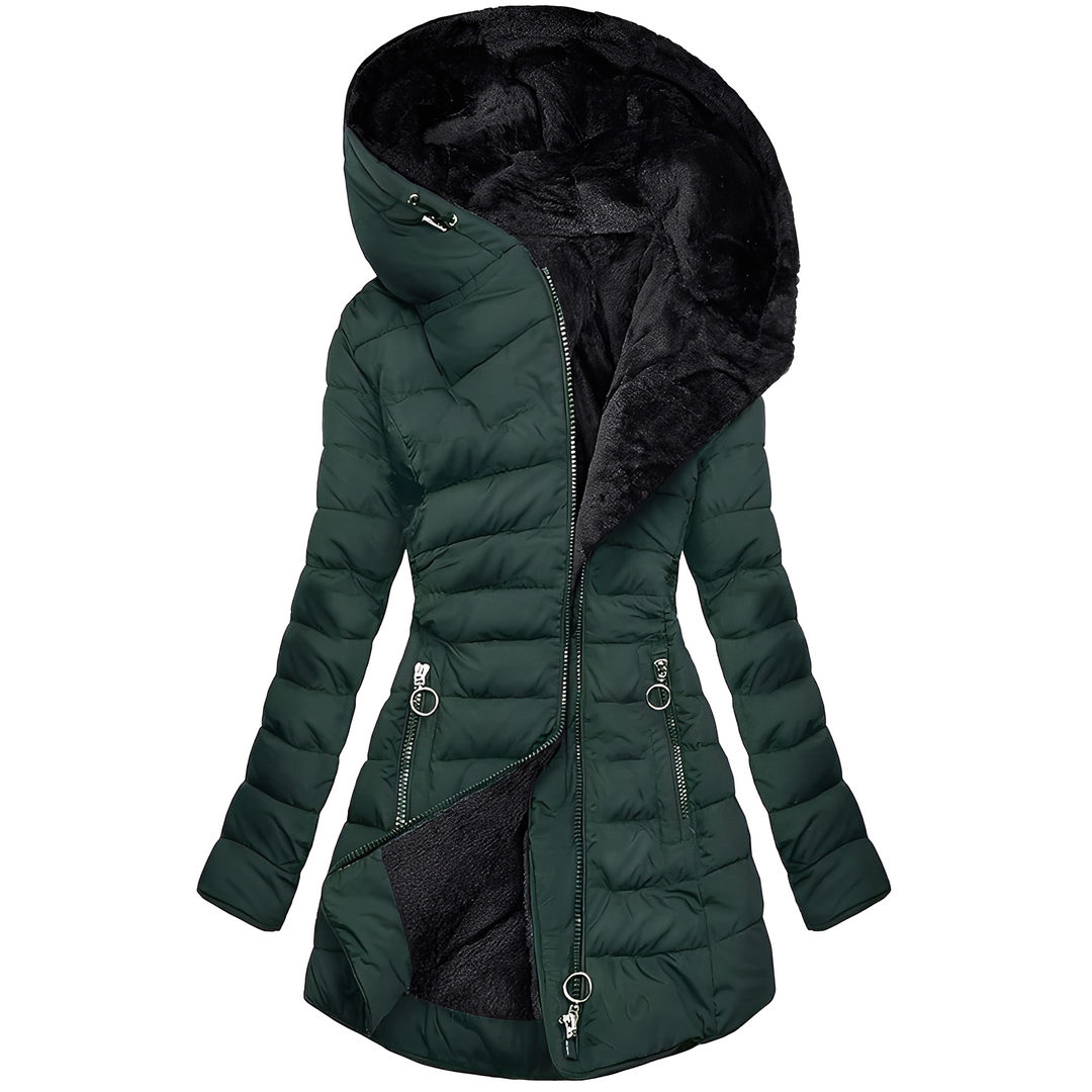 Damen Winterjacke Mit Kapuze Im Modernen Design