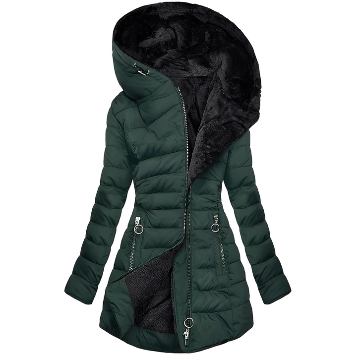 Damen Winterjacke Mit Kapuze Im Modernen Design