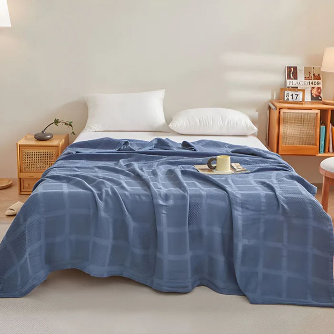 Wohndecke Mit Waffelstruktur Aus Baumwolle