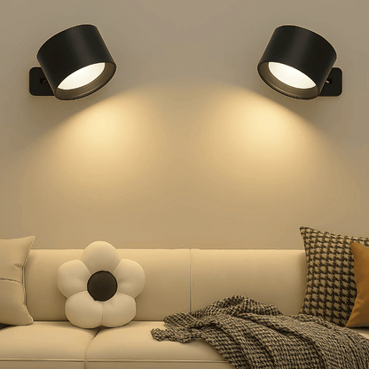 Kabellose LED-Wandlampe mit Akku & 360° Drehung