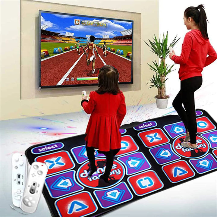 Doppelte Tanzmatte mit Fernbedienung – Rutschfeste Musikspielmatte für PC und TV