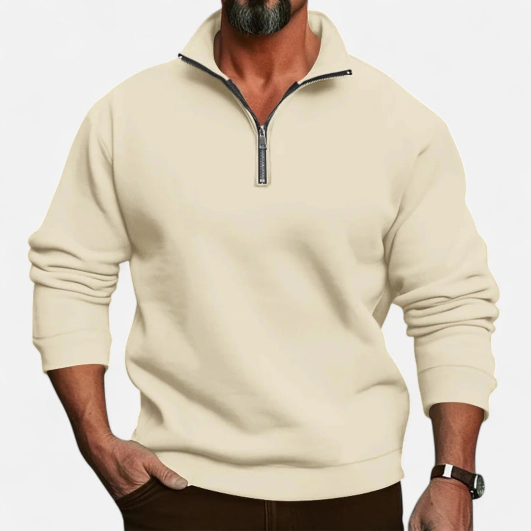 Herren Halbzip Pullover Mit Stehkragen