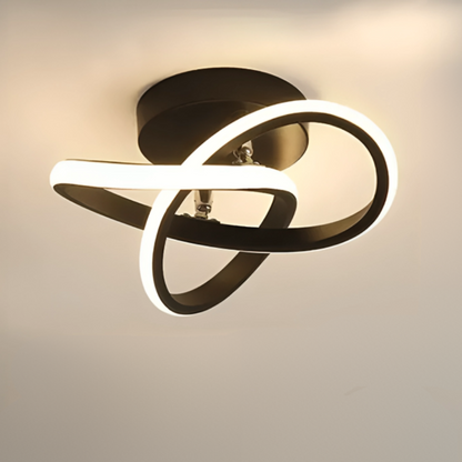 Moderne LED-Deckenleuchte mit kreativem 2-Ring-Design für Flur und Büro